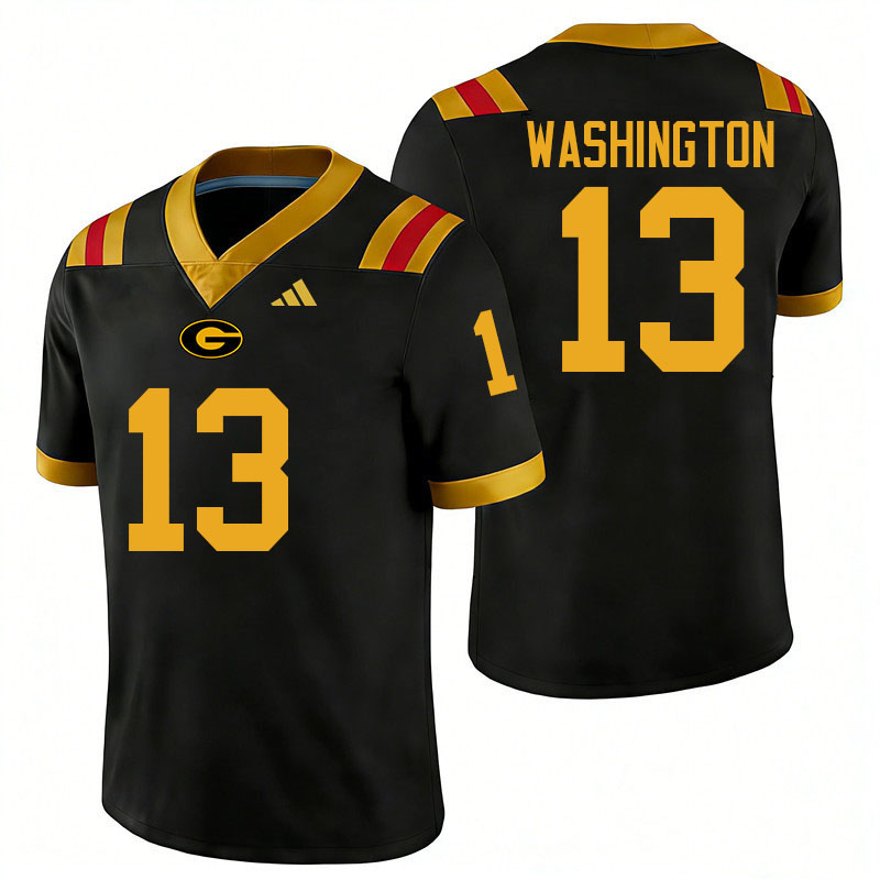 Grambling State Tigers #13 Isaac Washington College Football Jerseys,Uniforms-Black